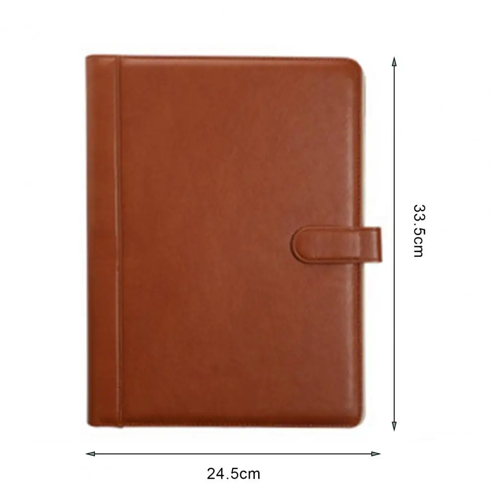 Cuaderno multifuncional A4, con calculadora carpeta de documentos, ranura para bolígrafo, soporte para tarjetas, carpeta de archivos con Clip para documentos