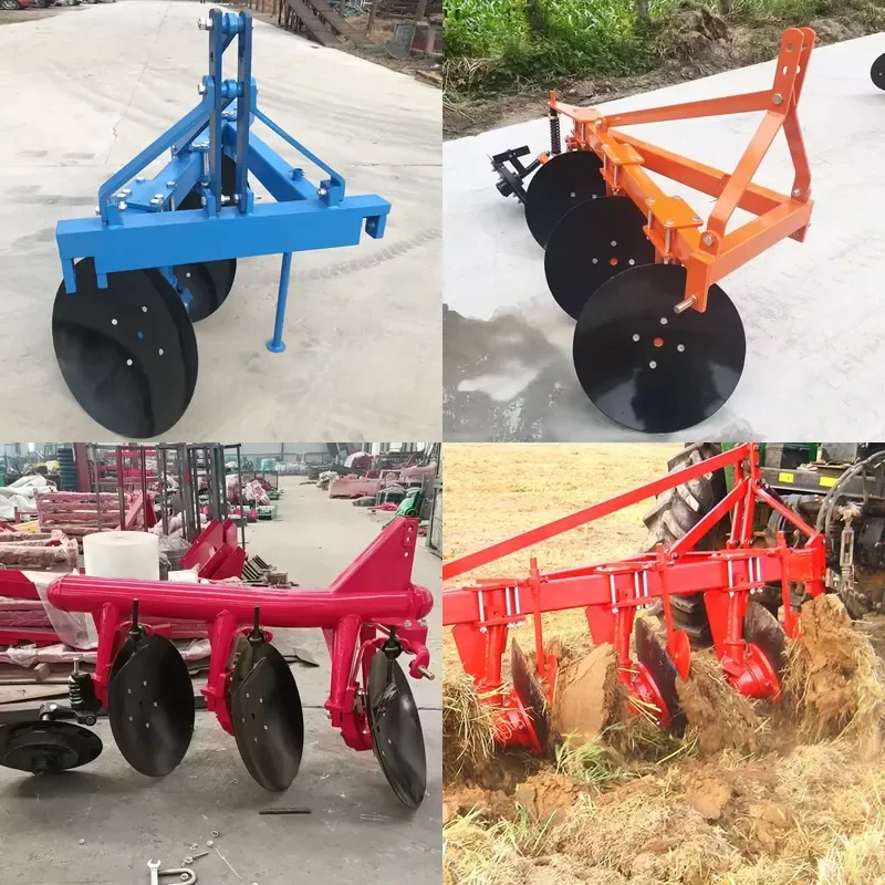 Tractor Rear Hydraulic Disc Plough Reversible Two Way Plow for Paddy Field Farming Agricultural Machinery