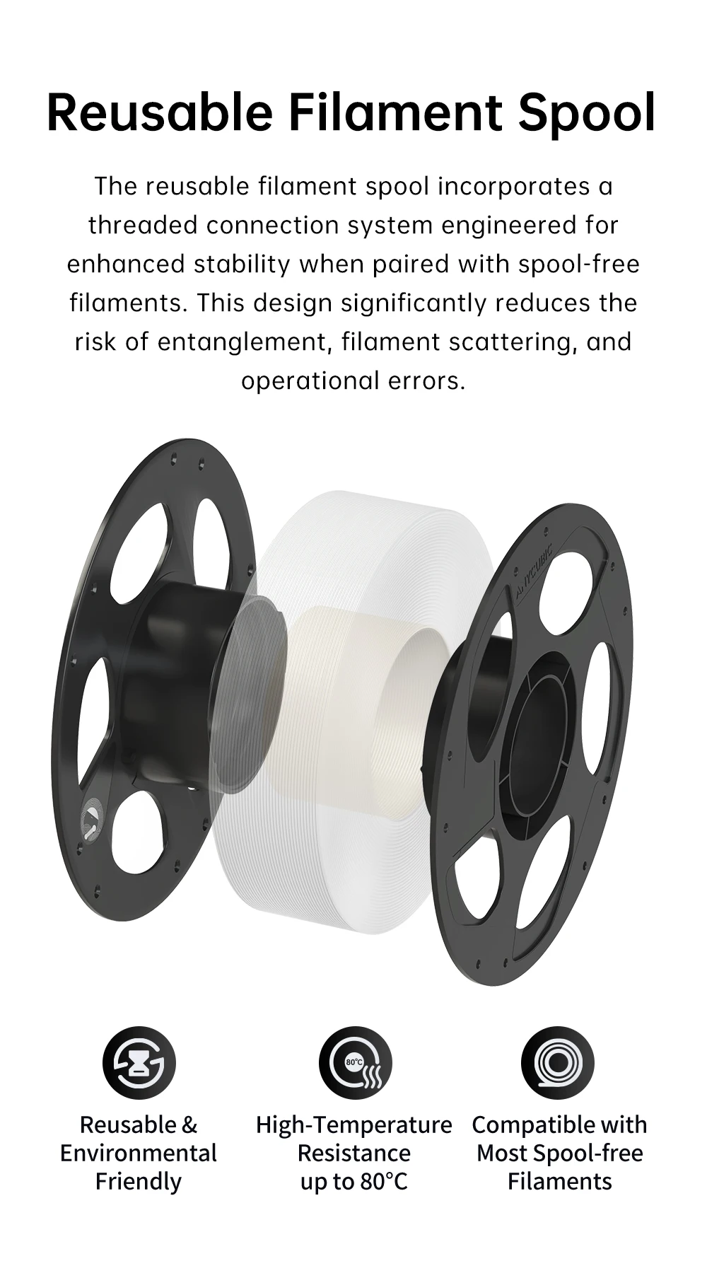 ANYCUBIC Matte PLA 3D-Drucker-Filament 1,75 mm 1 kg/Rolle PLA Mattes Filament 3D-Druckmaterial für Spielzeugmodelldruck – Detail 8