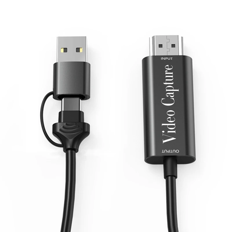 1080p HD-Aufnahme karte HDMI-kompatibel mit USB-A/USB-C Video-Grabber-Box-Kabel für PC-Computer-Kamera Live-Streaming