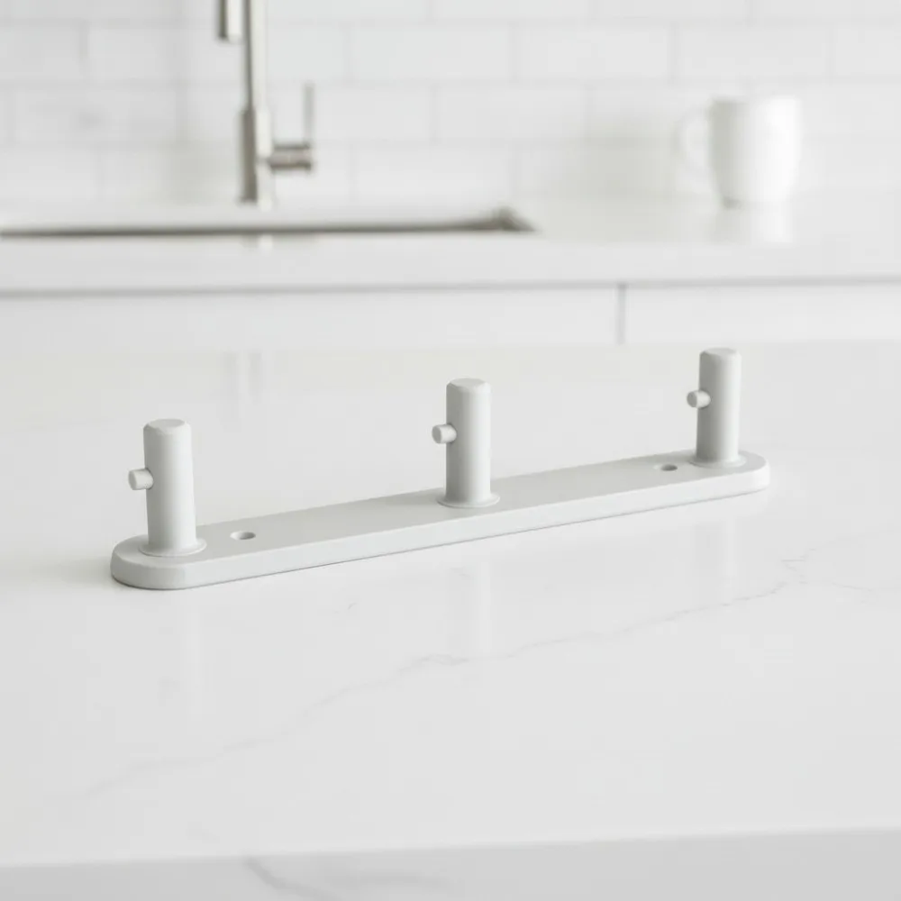 Space Saving Under-Cabinet Mixer Attachment Hanger Plastic 3 Hooks Mixer Attachment Organizer Professional Mixing Paddle Hook