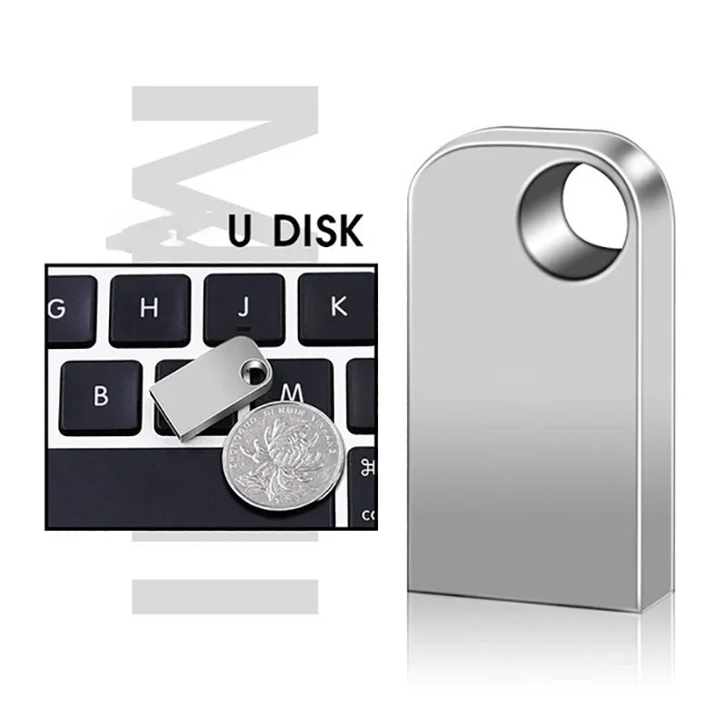 Mini High Speed USB Flash Drive, Disco de Metal U, Memory Stick, Presente, Logotipo livre, 3.0 Stick, 2TB, 1TB, 4 TB, 512GB