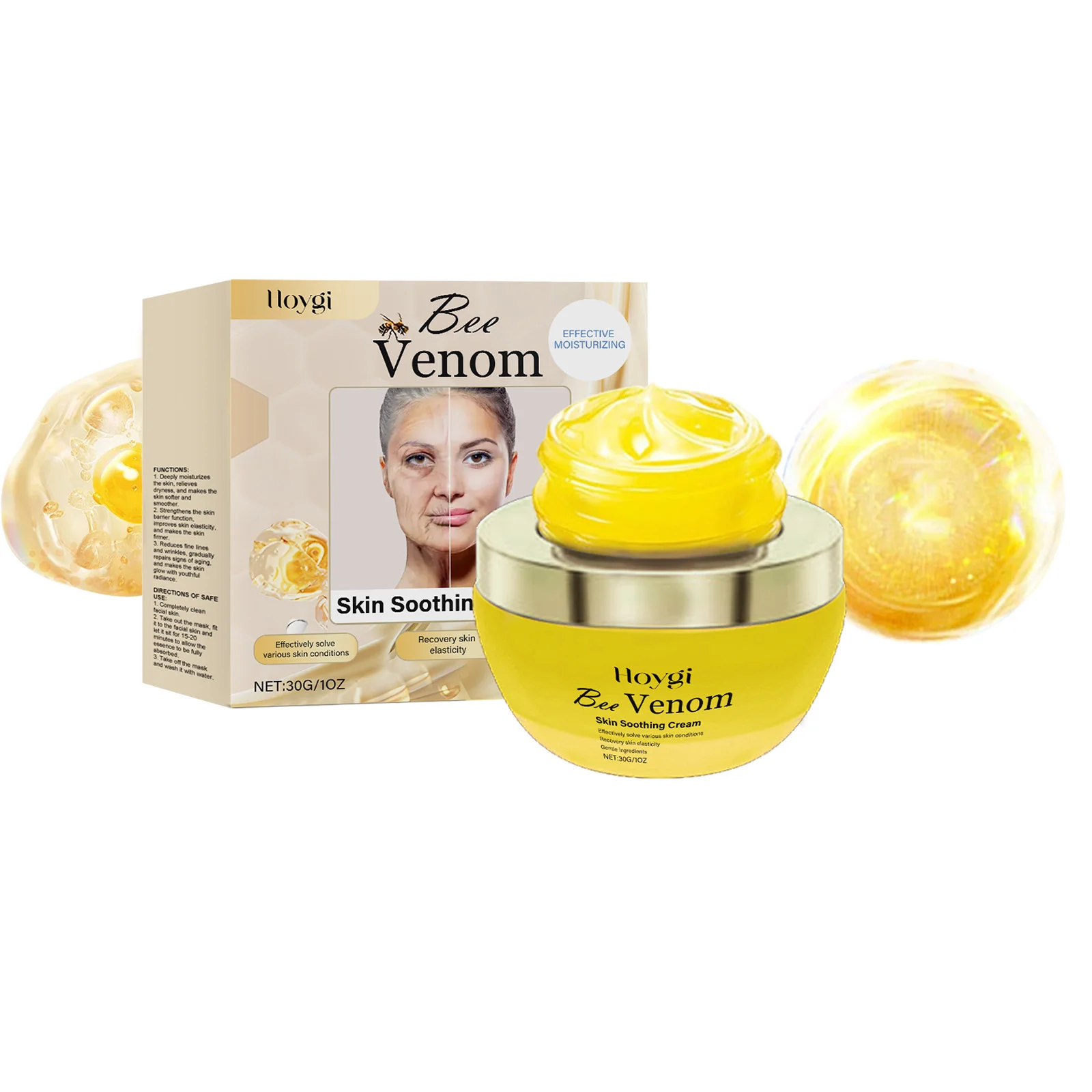 

"Iloygi Bee Venom Soothing Cream – Skin Repair Treatment for Elasticity & Rejuvenation (30g/1oz)"