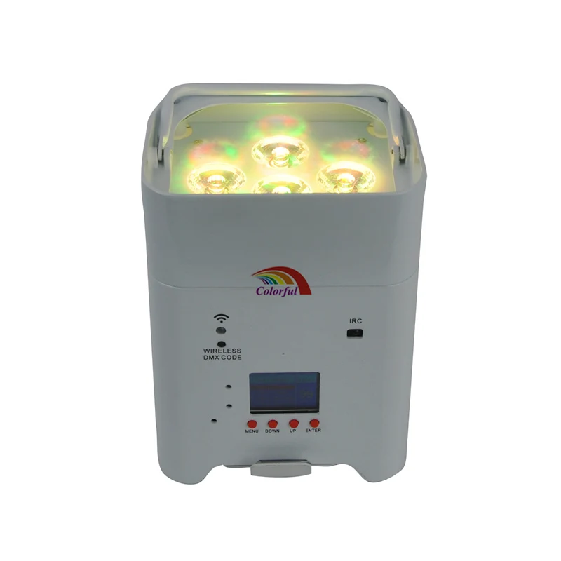 Colorful New Model Wireless And Battery Powered 6x18W LED Flat Par Light