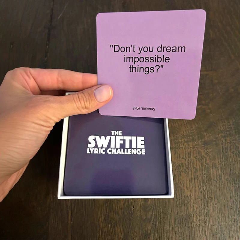 The Ultimate Game Night Delight For All Swftties The Swftie Lyrc Challenge Card Game,Party Supplies Double Sided Cards