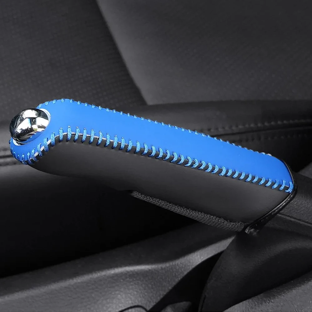 Auto Kunstleder Handbremsenabdeckung Schutzhülle Handbremsschutz Auto-Innenausstattung Zubehör für VW Golf 4-7 MK4-7 – Detail 7