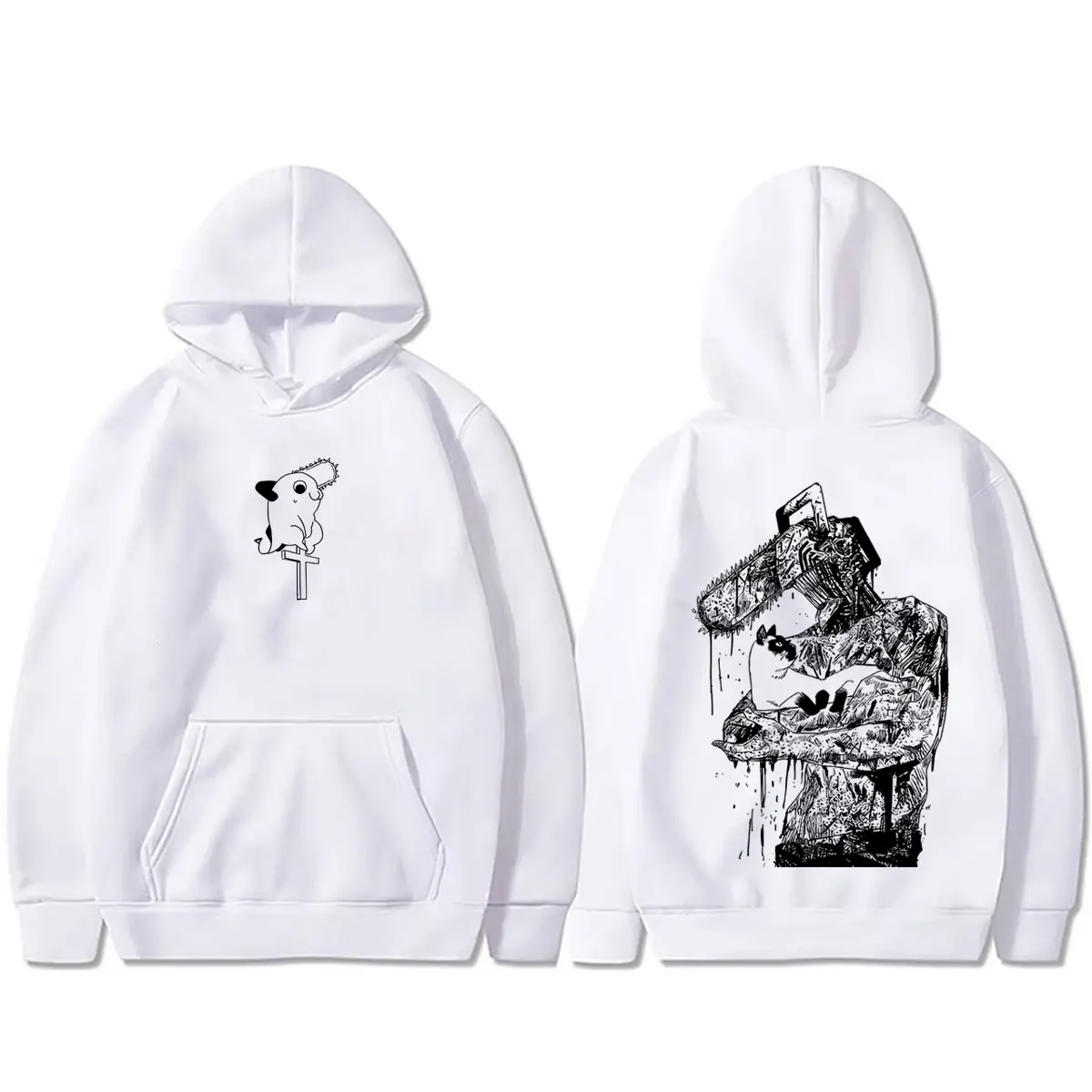 

Anime Chainsaw Man Hoodie Funny Cartoon Denji Pochita Graphic Pullover Hoodies Men's Women's Fashion Manga Oversized Streetwear