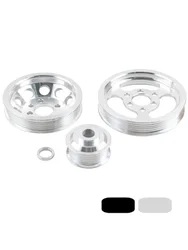 Set 3pcs Car Wear Parts Billet Aluminum Crankshaft Crank Pulley For VW Golf GTI Jetta Bettle 99-05 1.8T 2.0L 20V