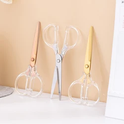 Acrylic Scissors Transparent Handle Color Gradient Sharp Stainless Steel Kitchen,Office Stationery,Paper Cut Pruning Sewing