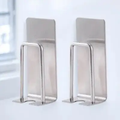 

2Pcs Wall Toothbrush Holder Stainless Steel Waterproof Rust Resistant Adhesive Mounting Easy Clean Bathroom Storage for Electric