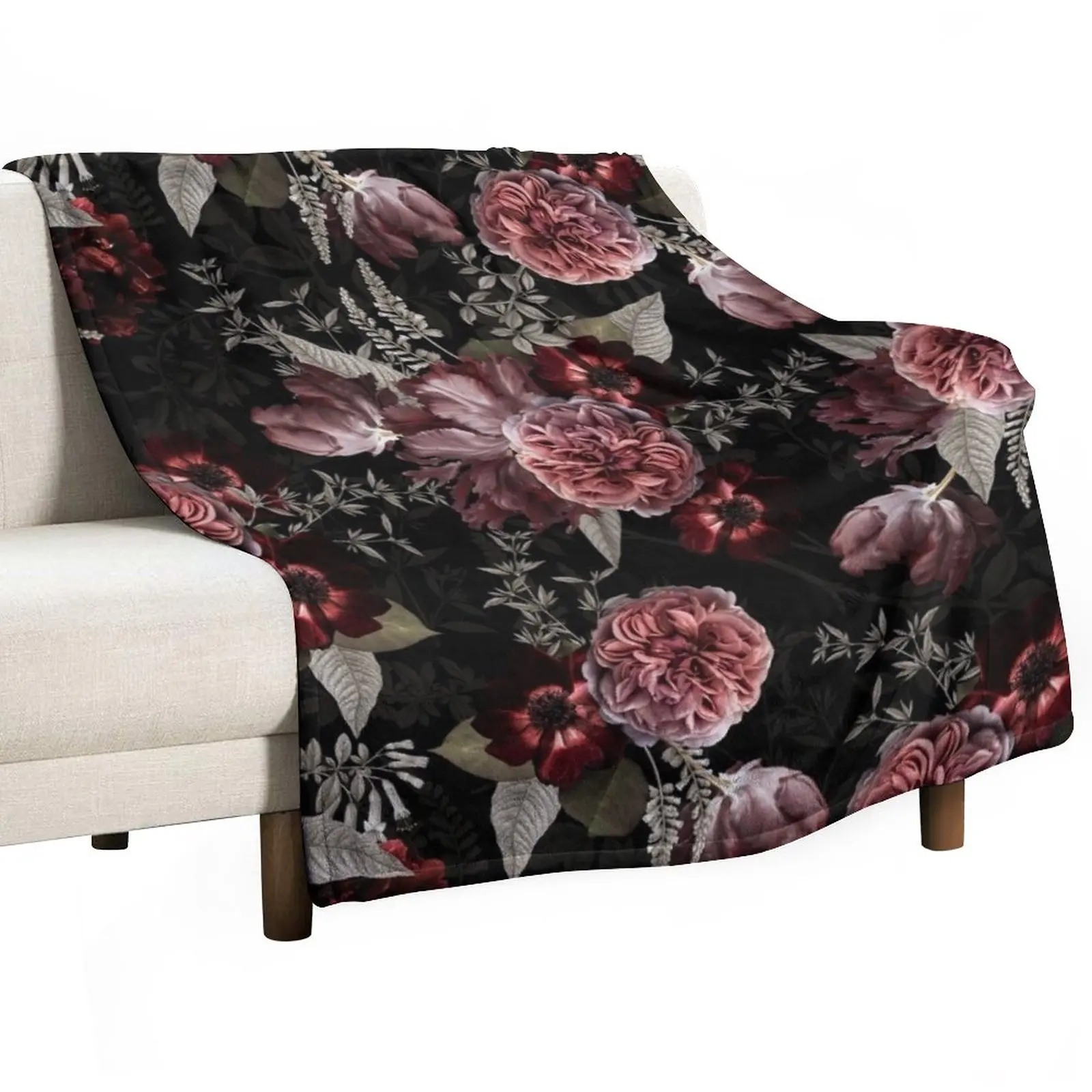 

Dutch Vintage Roses And Tulips Pattern Throw Blanket Kid'S Blanket Decorative Sofa Blanket Luxury Blanket