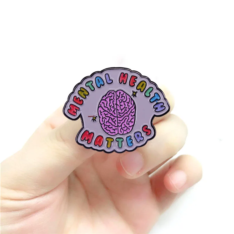 Grow A Pair Uterus Ovaries Feminist Brain Enamel Brooch Pin Metal Badge Lapel Backpack Hat Pin Women Fashion Jewelry Accessories