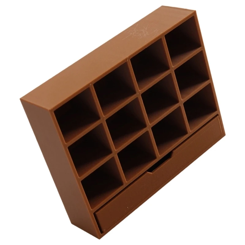 

DIY Mini Cabinet Craft 12 Compartment Tiny House Accessories For Bedroom Kitchen