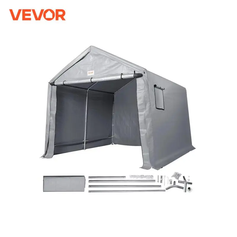 VEVOR Portable Shed Outdoor Storage Shelter 5 Sizes Waterproof Heavy Duty All-Season Instant Storage Tent Tarp Sheds For Motor