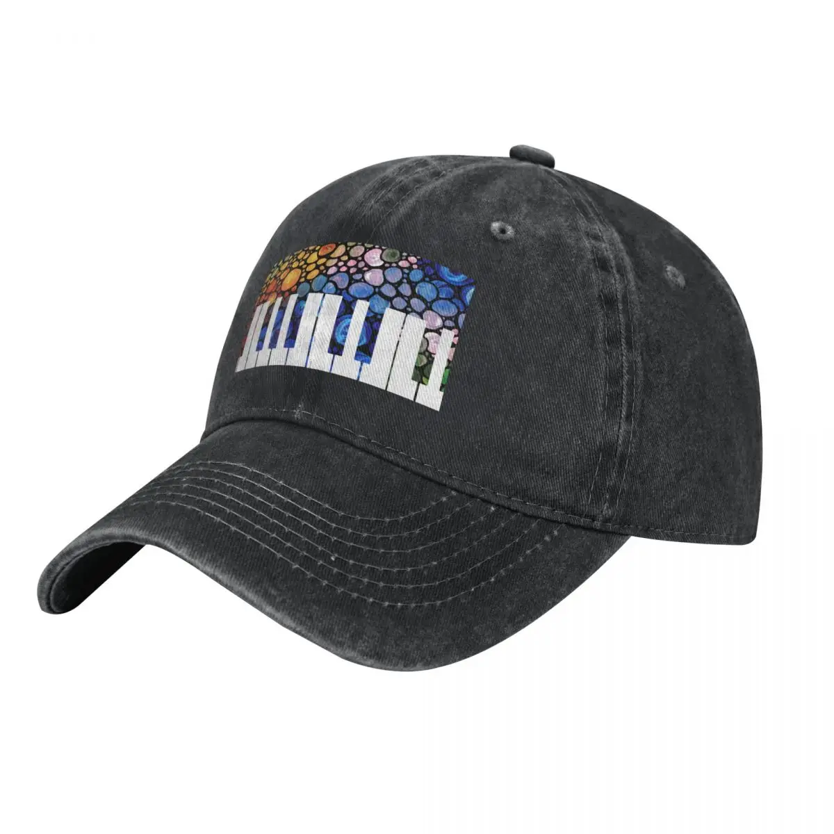 Mosaic Music Colorful Piano Art by Sharon Cummings Baseball Cap Icon Cosplay Women's Beach Outlet 2024 Men's