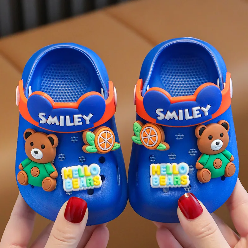 Children Slippers EVA Cartoon Kids Garden Shoes Beach Sandals Soft Anti Slip Wear-resistant Babies Summer Indoor Flip Pump Shoes