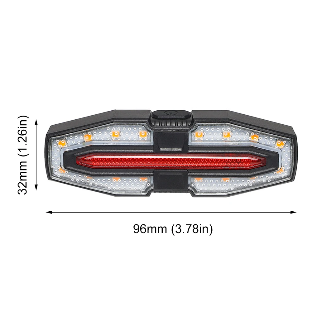 USB Rechargeable Bike Tail Light with Turn Signals Bicycle Rear Light Wireless Remote Control Bike Rear Light for Night Riding