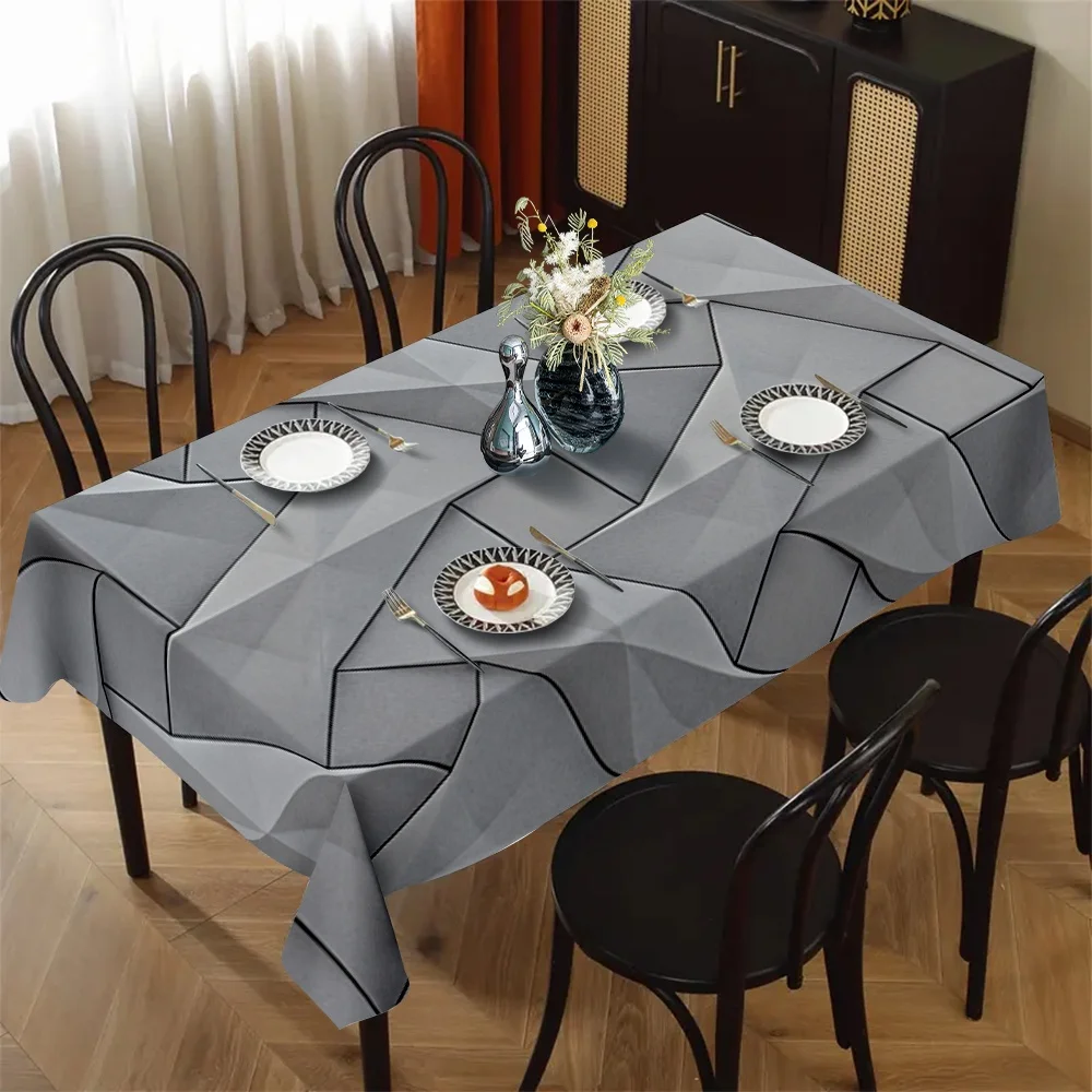 Exquisite geometric pattern tablecloth - suitable for picnics, camping, weddings, and partieszyc