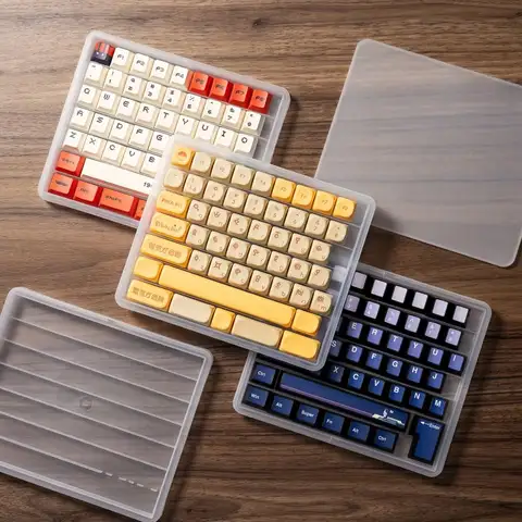 Stackable Keycap Storage Case 3 Layer with Cover Dustproof Holder Holds 145 Keys Protector Storage Box for MX/XDA/MAO Profiles