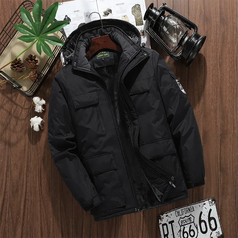 Brand Winter Parkas Men Warm Thick Windproof Jacket Men Quality Multi-pocket Hooded Coat Men\'s Fashion Waterproof Outwear  M-9XL