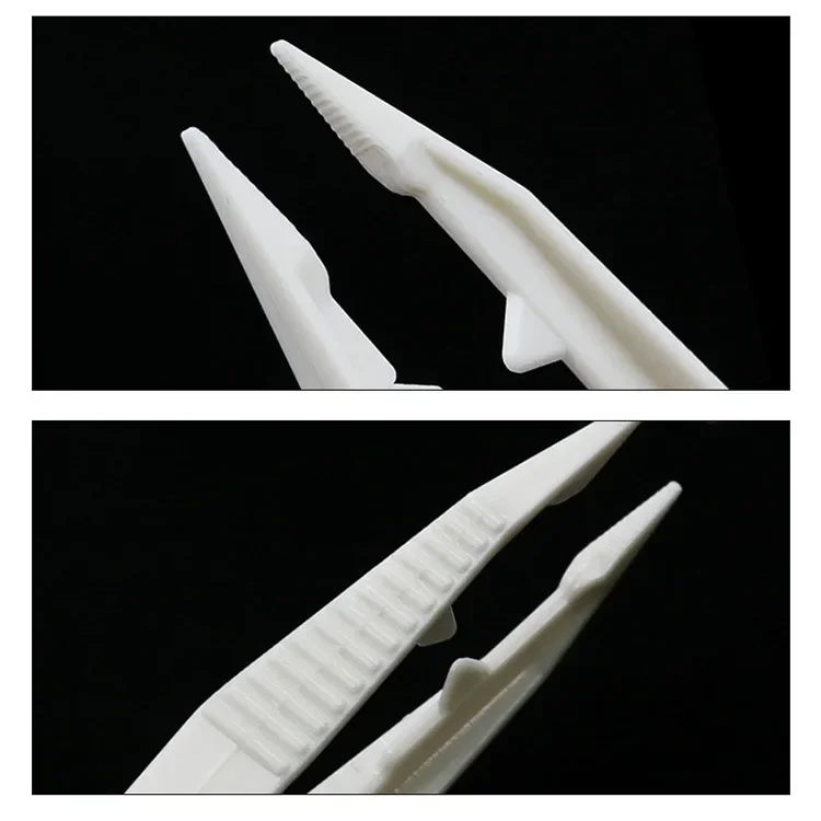 Plastic Tweezers for Kids, Small Disposable Tweezers, Medical Repair Tools, Crafts Clips, Random Color, 10 PCs