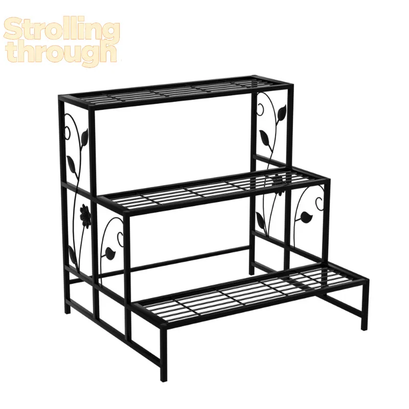 

Многоярусная подставка для цветов из кованого железа для балкона и гостиной, многоуровневая подставка для растений