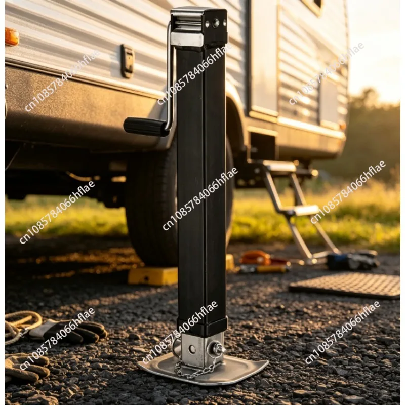 Heavy Duty 8000 LBS Double Section Hand Lift Jack, RV Trailer Flat Support Legs Stabilizer Support Frame Accessories