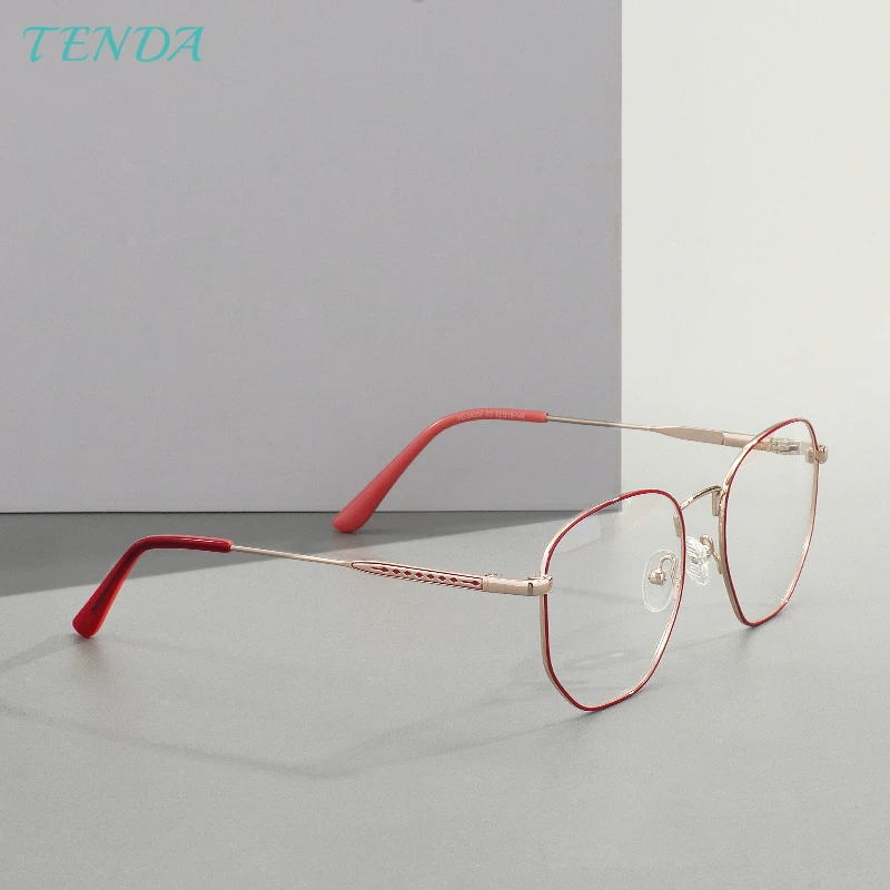 

Full Rim Men and Women Fashion Metal Rectangular Medium Eyeglasses Frame For Myopia Prescription Lenses