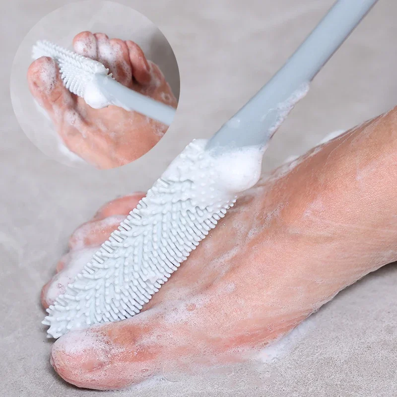 

Foot Washing Brush Toe Gap Cleaning Rubber Brush Soft Exfoliating Dead Skin Foot Cleaner Bath Anti-itch Foot Rub Tool Feet Care