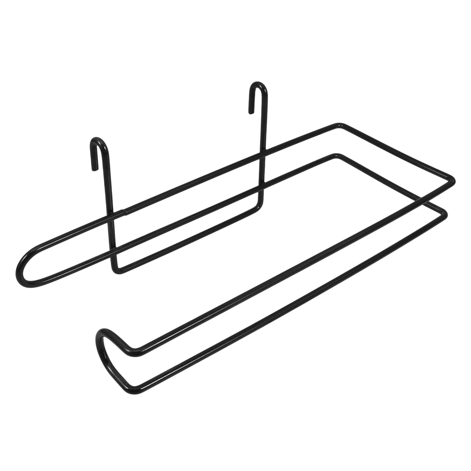 

Hanging Paper Towel Holder Wire Shelf Black Easy Install Kitchen Laundry Dorm Stove Organizer Versatile Kitchen Tool