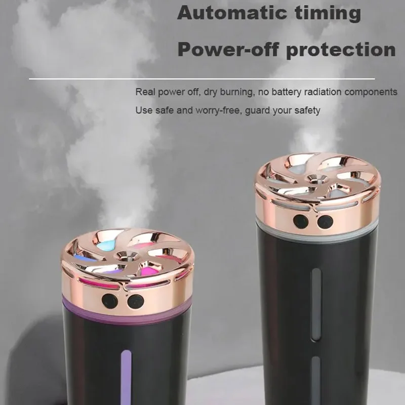 New 300ml Car Air Humidifier With Color Night Light Small Silent Humidifier Air Freshener Home Aroma Machine Fragrance diffuser image 2