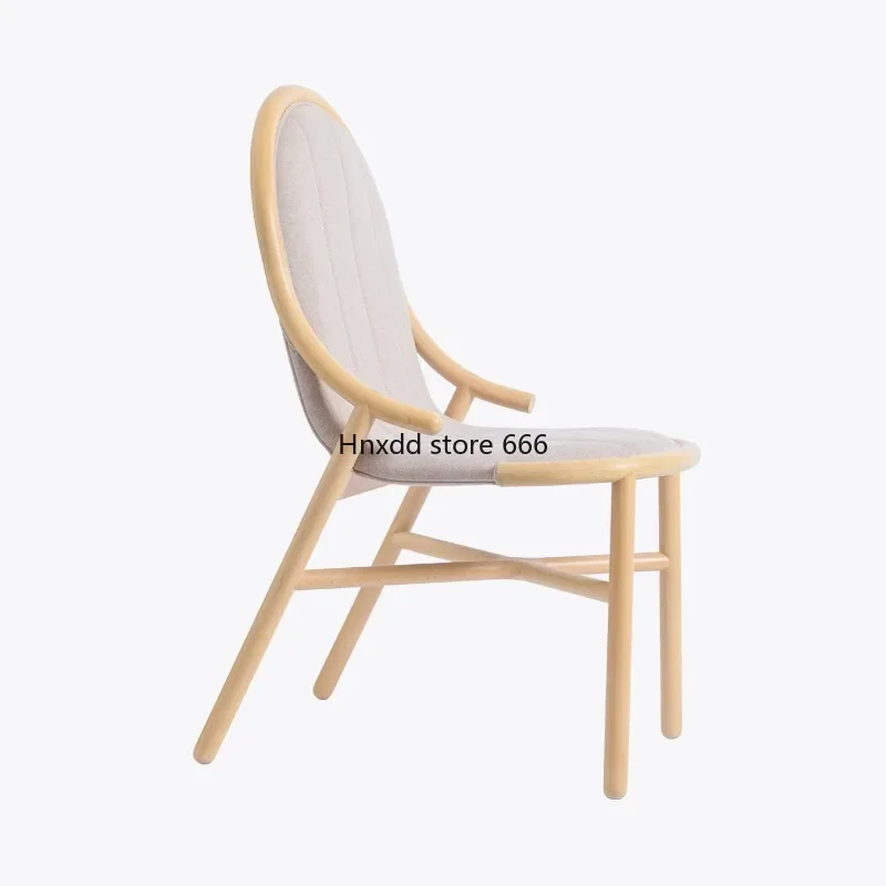 Back chair comfortable sedentary solid wood home creative armrest dining chair