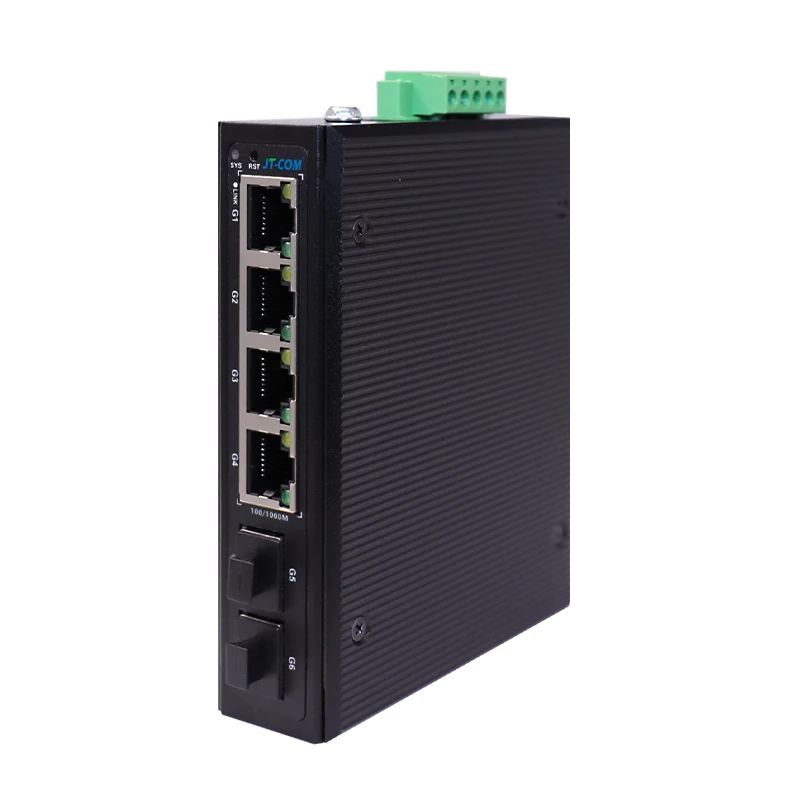 S Managed 6/10 Port Full Gigabit Industrial Ethernet Data Transfer Switch Gigabit L2- Managed Industrial Switch Support RSTP