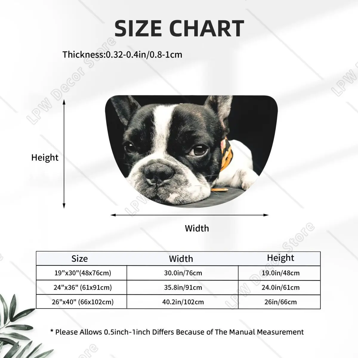 Black Boston Terrier Soft Flannel Half Round Doormat Non Slip Bathroom Mat Absorbent Floor Carpet for Laundry Room Bathroom