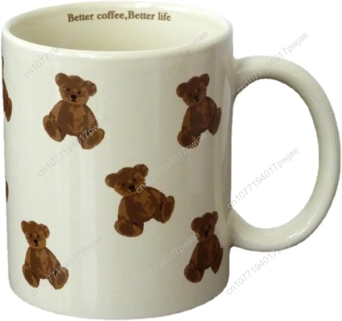 

Cute Vintage Cartoon Bear Mugs Ceramic Coffee Mug Water Cup Funny Novelty Gift for Women Girls