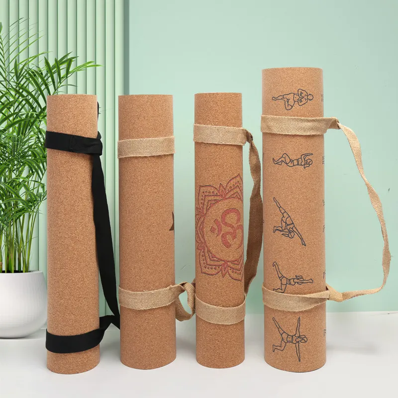 1-5 مم صديقة للبيئة الفلين TPE اليوغا حصيرة المعاد تدويرها عدم الانزلاق المطبوعة اللياقة البدنية حصيرة