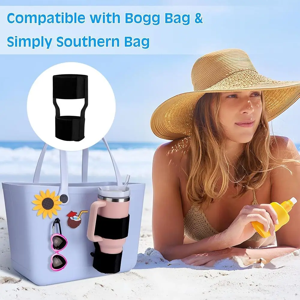 Insert Charm Accessories DIY Drink Holder for Bogg Bag Rubber Beach Bag Handbag Storage Bag for Portable Nylon Cup Holder for