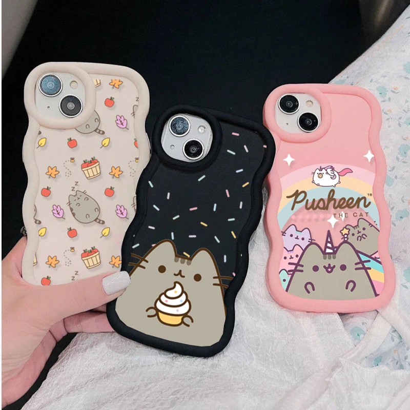 Donuts Pusheens Cat Case For Redmi Note 14S 14 13 Pro 5G 12 4G Plus 12S 11S 11 10 Pro 13C 12C 14C 13 12 A5 cover Cute