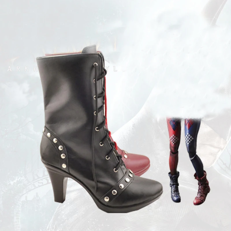 Clown Joker princesse Harleen Cosplay bottes Anime pour femmes filles Halloween Clown chaussures personnalisées