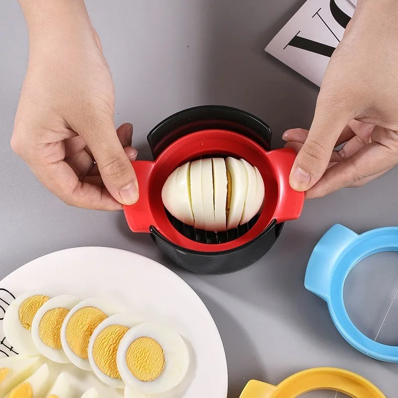 Multi functional egg cutter kitchen three in one Century egg egg slicing artifact fancy swing plate egg cutter