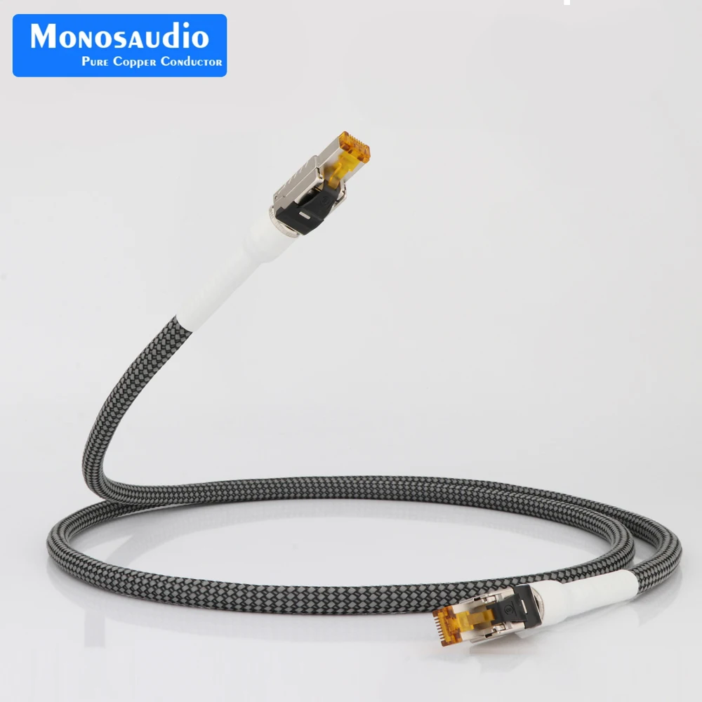 Monosaudio CAT8 99.998% OFC медный кабель Ethernet Cat8 Speed Lan RJ45 сетевой патч с защитой от атмосферных воздействий