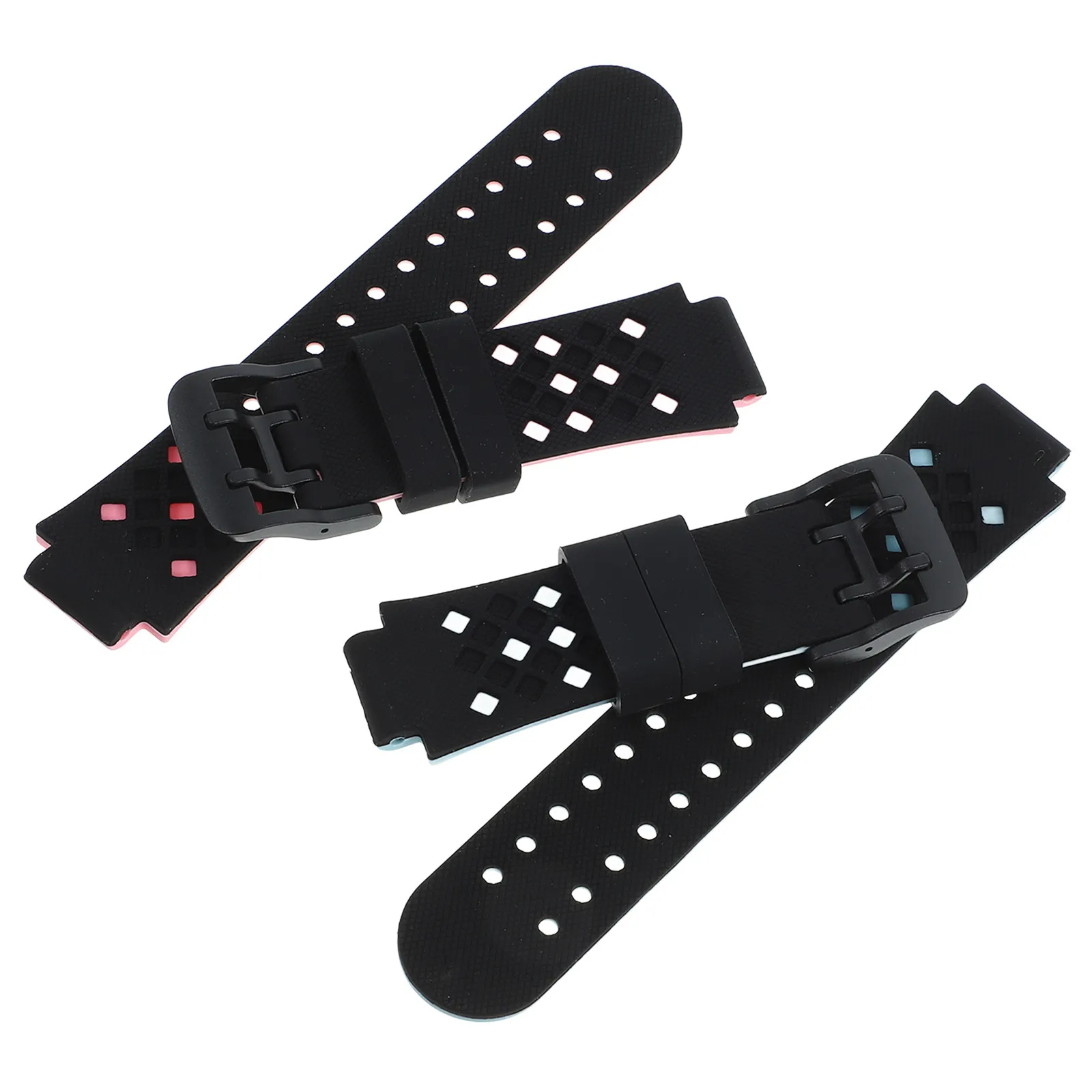 2Pcs Phone Watch Strap Silicone Watchband Comfortable Seamless Welding Smooth Texture Safe Non-Irritating 15Mm Fit