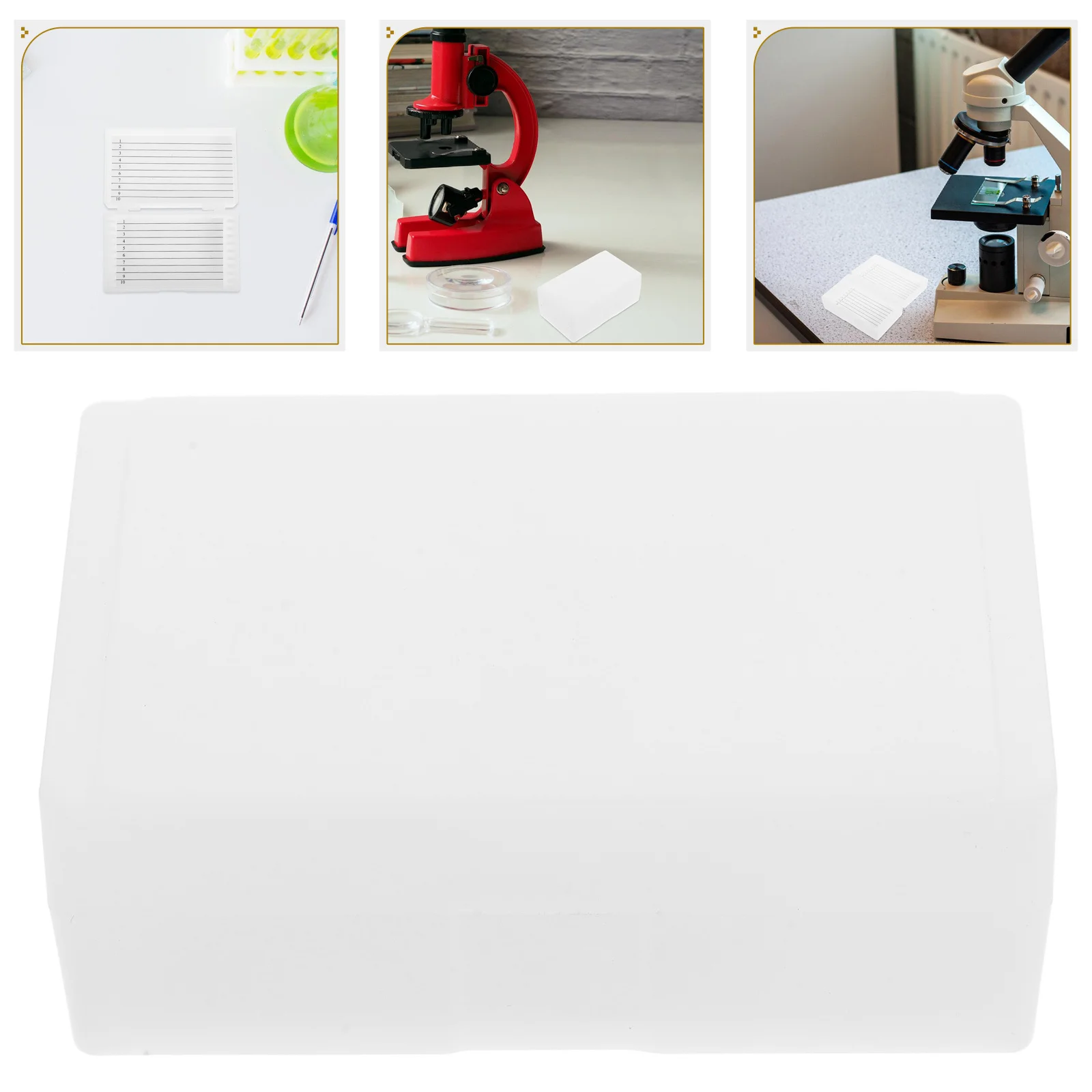 

Plastic Pathology Slide Holder Lid Organizer Laboratory Glass Slides Storage Case Glass Slide Organizer Storage