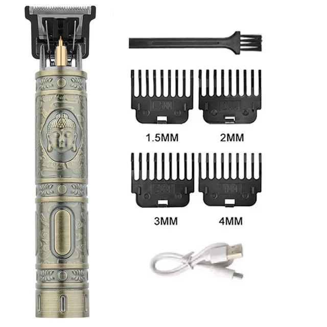 Vintage Haarschneidemaschine Akku-Trimmer tragbare USB-Schnelllade-Haarschneidemaschine Elektrorasierer Friseur Barber