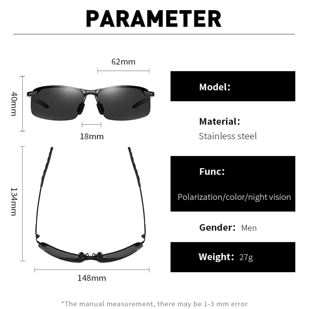 Sunglasses Men Polarized Driving Glasses Male Sun Glasses Day Night Vision Driver\'s Eyewear