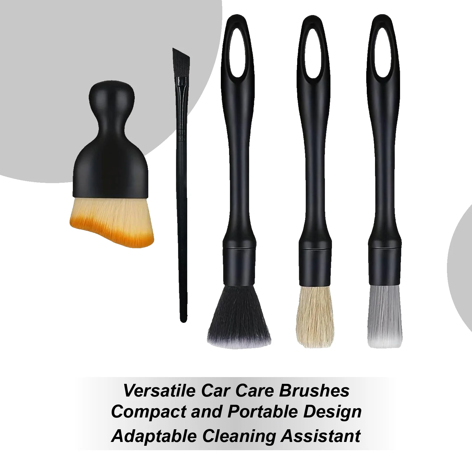 

Car Detailing Brush Kit Detachable Ergonomic Cleaner Tool Automotive Cleaning Brush Kit for Beginners Automotive Vehicle Indoor