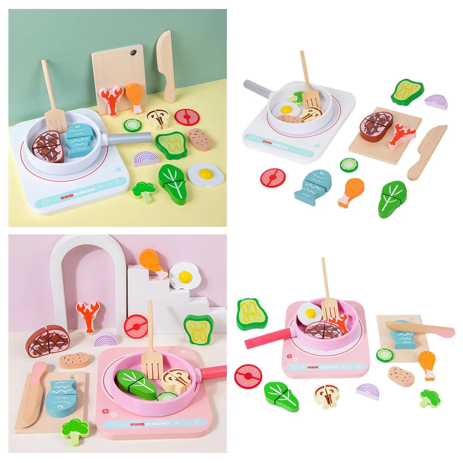 Kitchen Toys Educational Toy Board Game Cutting Fruit Vegetables Play House Toy for Baby Gift