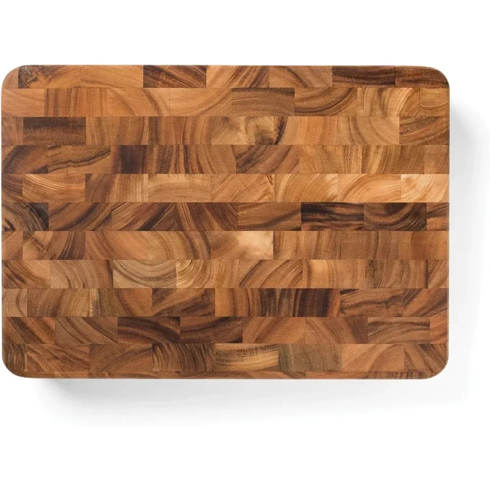 

End Grain Union Stock Yard Professional Chopping Butcher Block, Brown, 14 x 20 x 2.75"