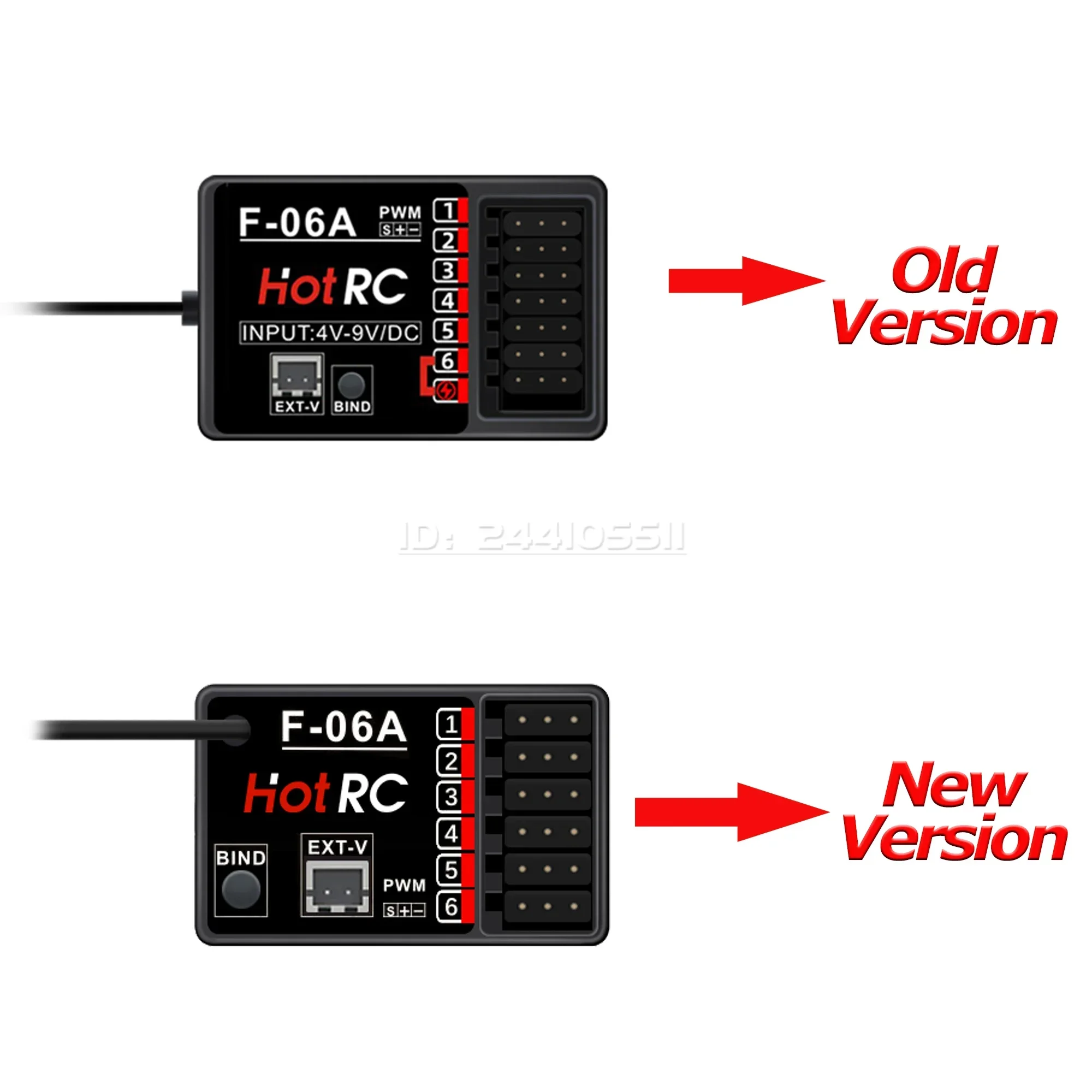 HOTRC 6CH 2.4G DS650 RC Boat Transmitter Color Screen Remote Controller F-06A PWM Receiver Voltage/Signal Return Tank Car Ship
