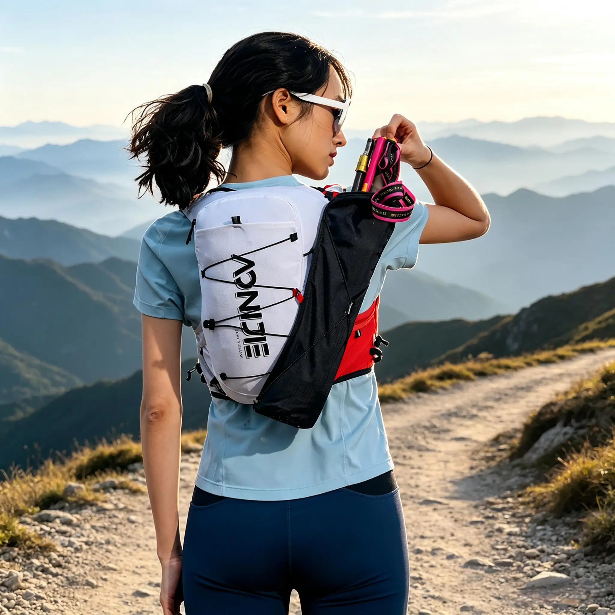 Outdoor Hiking Cane Storage Bag Hiking Equipment Bag Lightweight Trekking Poles Bag for Running Vest Backpack